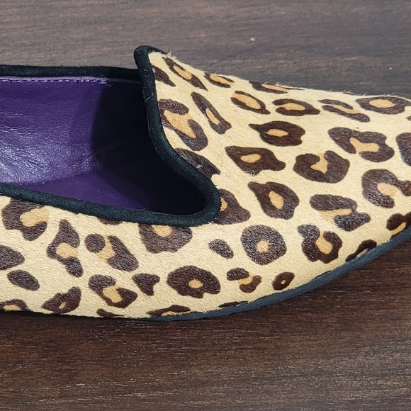 Vaneli Pilar Camel Dino Haircalf/Black Suede Loafers Size 8N - Picture 3 of 9